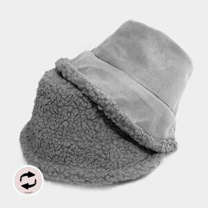 Reversible Faux Fur Sherpa Reversible Bucket Hat